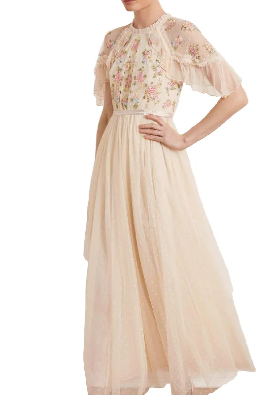 Ivory Emma Ditsy Tulle Maxi Dress