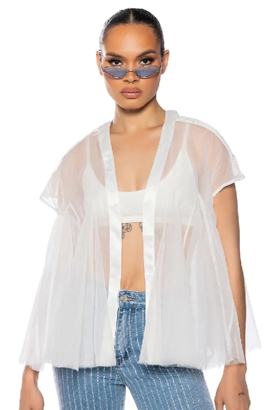 GOODY MESH OVERLAY SHORT DUSTER