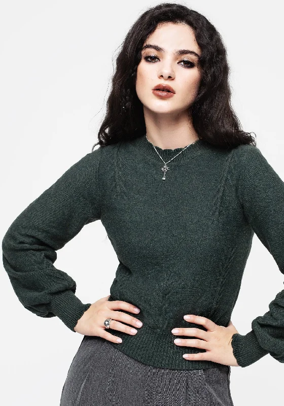 Canopy Raised Fern Intarsia Knit Jumper