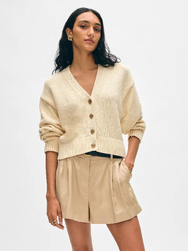 Organic Cotton V Neck Cardigan