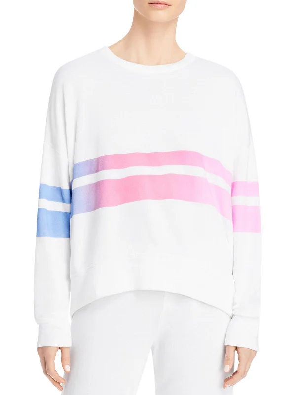 Womens Ombre Striped Long Sleeved Sweatshirt