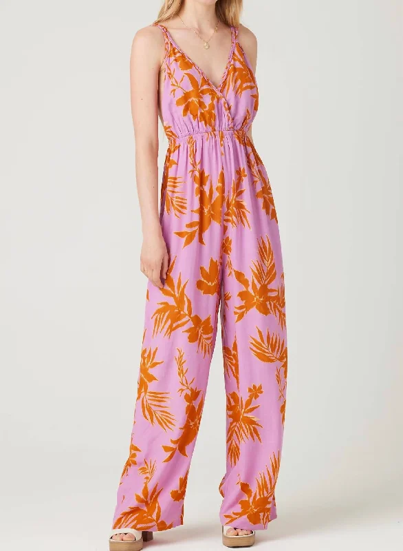 Santini Jumpsuit In Vivid Orchid